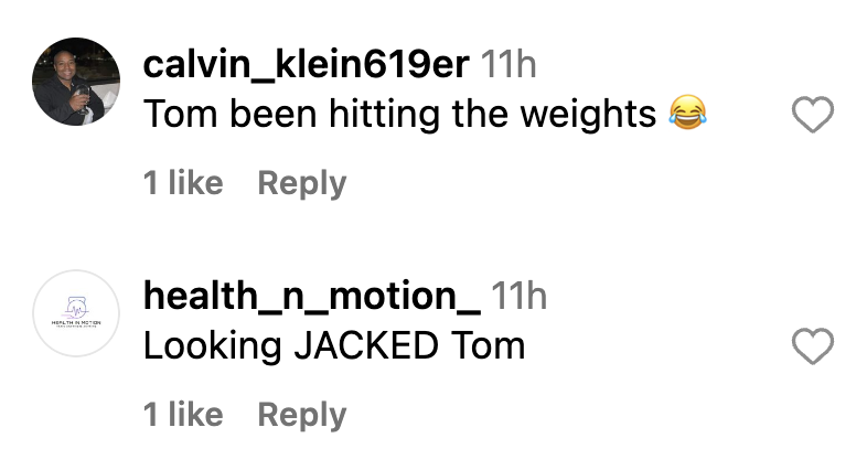 Fan comments on Tom Brady's Instagram post dated November 2023 | Source: Instagram.com/tombrady