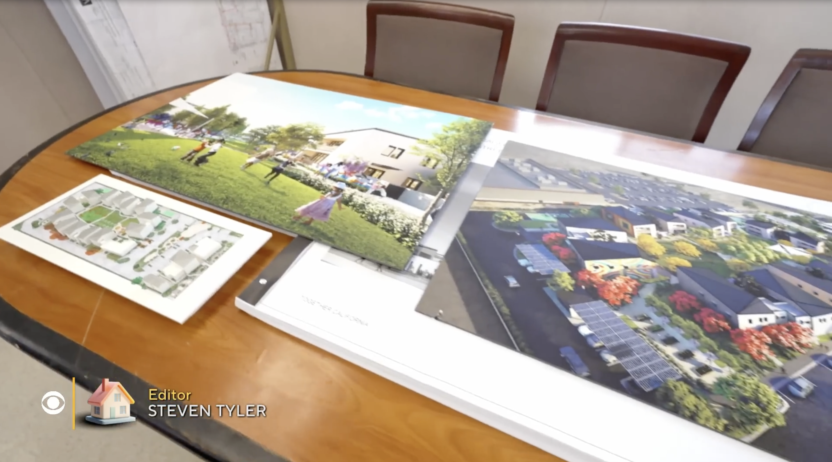 A view of the plans for Christian Bale's Together California charity project from a post dated May 18, 2025. | Source: YouTube/CBS Sunday Morning