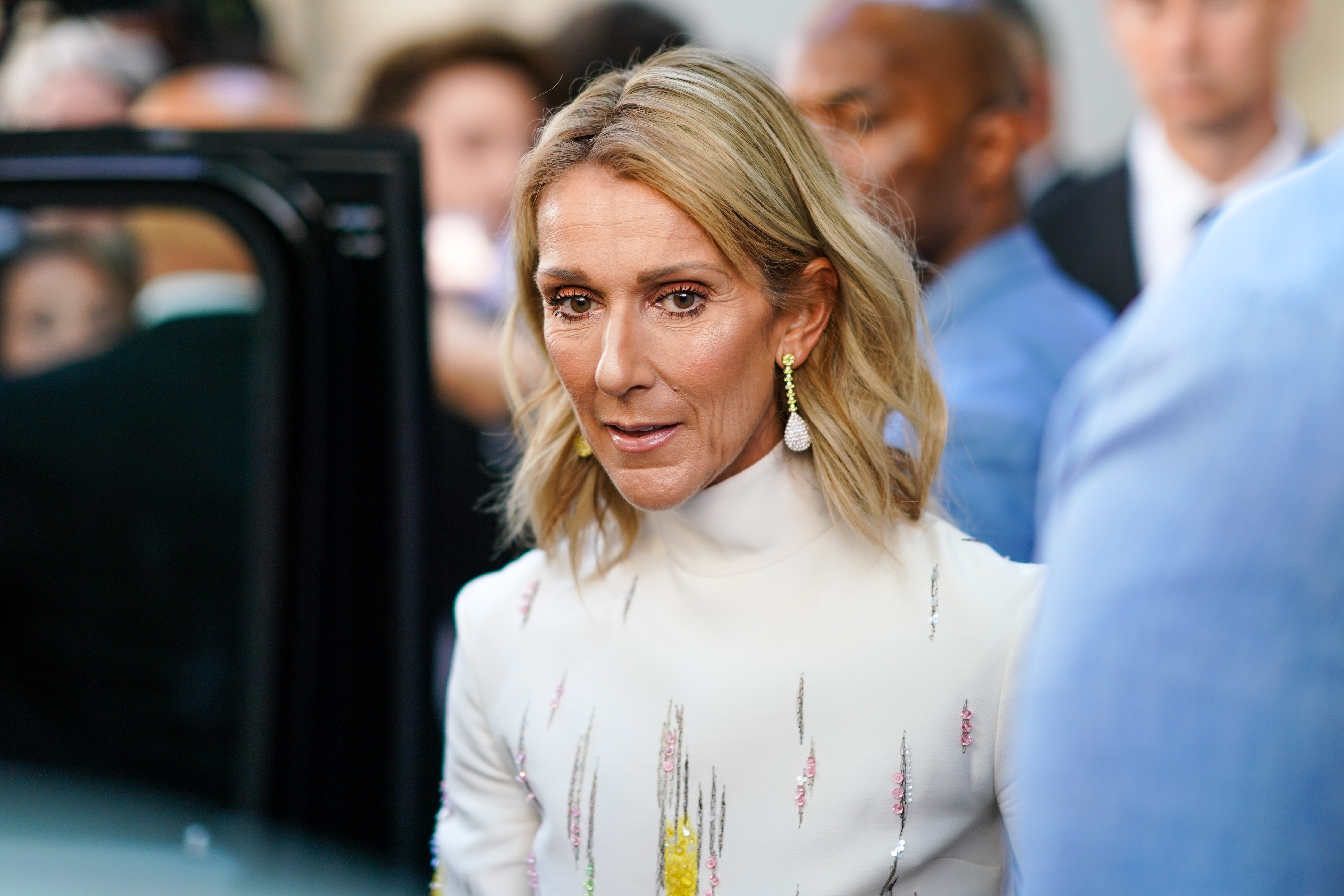 Celine Dion is seen outside Valentino, during Paris Fashion Week Haute Couture Fall/Winter 2019/20, in Paris, France, on July 3, 2019 | Source: Getty Images