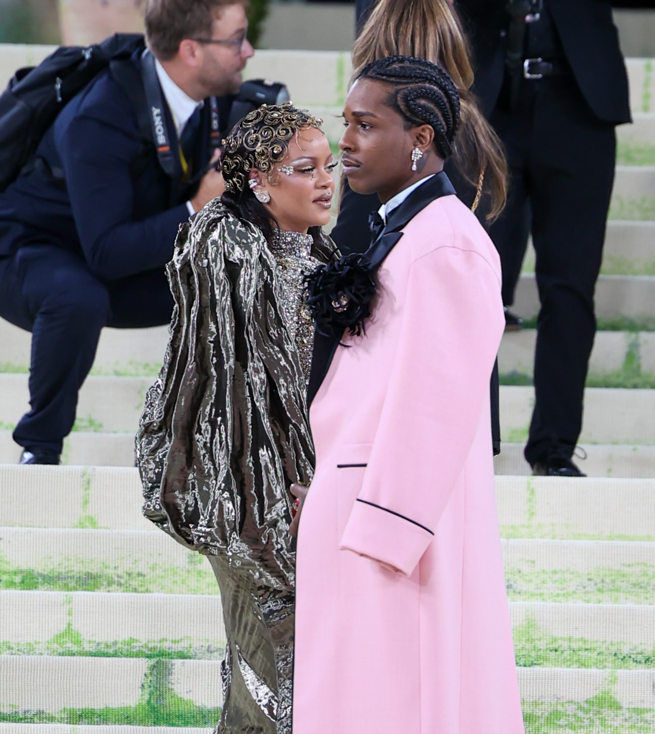 Rihanna and A$AP Rocky are seen at Metropolitan Museum of Art on May 5, 2026, in New York City | Source: Getty Images