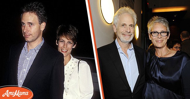 Jamie Lee Curtis and Christopher Guest on October 6, 1987 in Beverly Hills, California [left]. Curtis and Guest on July 22, 2011 in Santa Monica, California [right] | Photo: Getty Images 