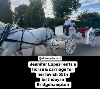 The horse carriage at Jennifer Lopez's 55th birthday celebration, posted on July 22, 2024 | Source: Instagram/elderordonez1