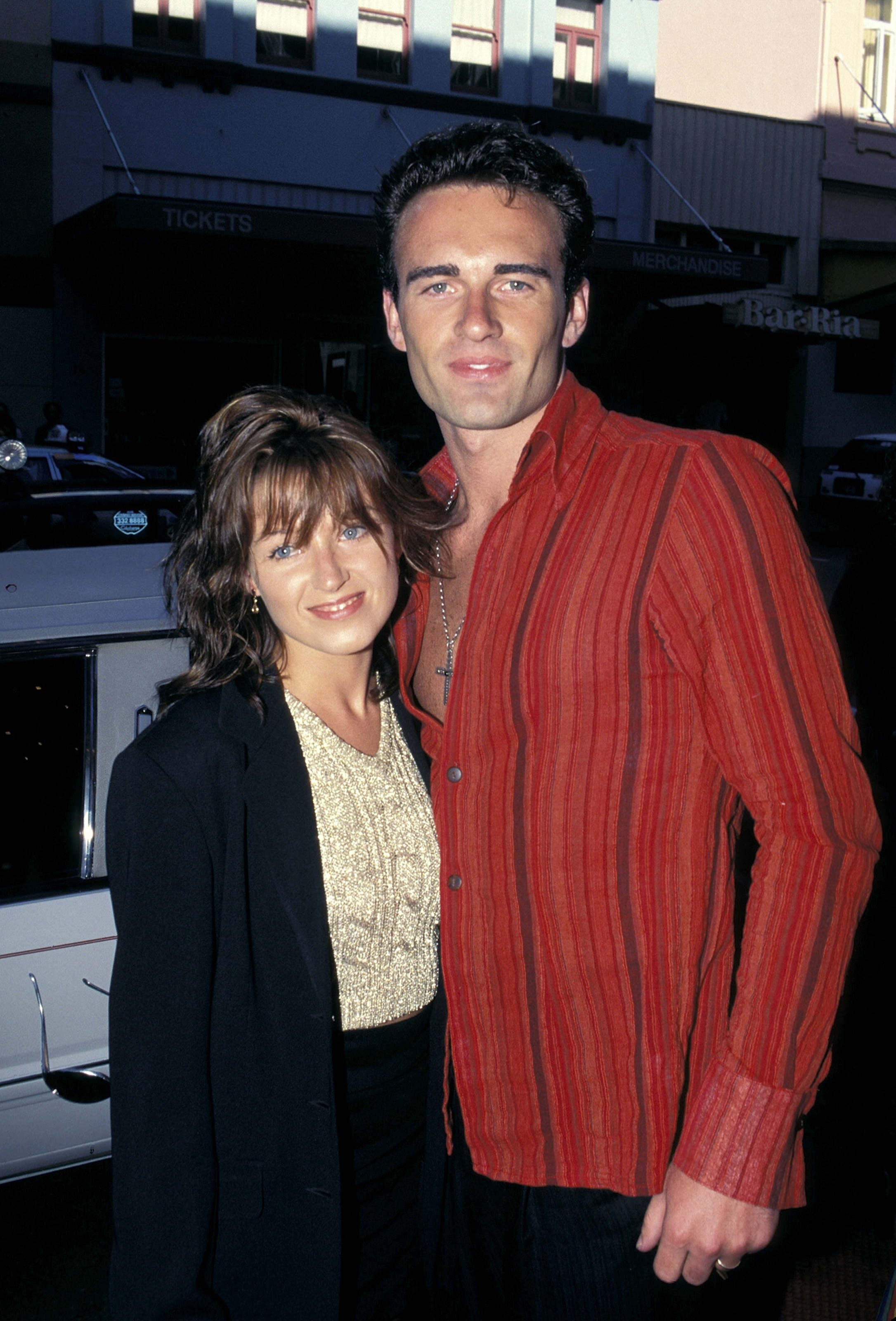 Dannii Minogue and Julian McMahon during the "Cats" musical premiere in 1995 in Sydney, New South Wales | Source: Getty Images