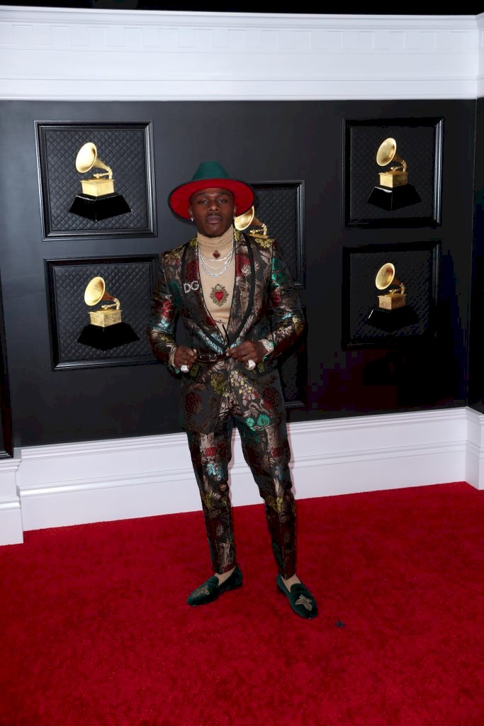 DaBaby on the red carpet at the 63rd Annual Grammy Awards, at the Los Angeles Convention Center, March 14, 2021. | Photo: Getty Images
