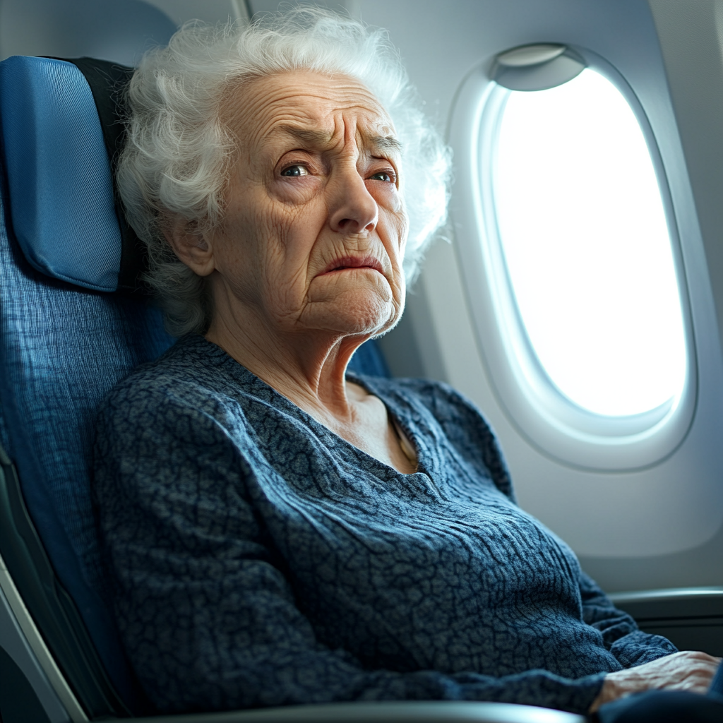 An elderly woman appears annoyed.| Source: Midjourney