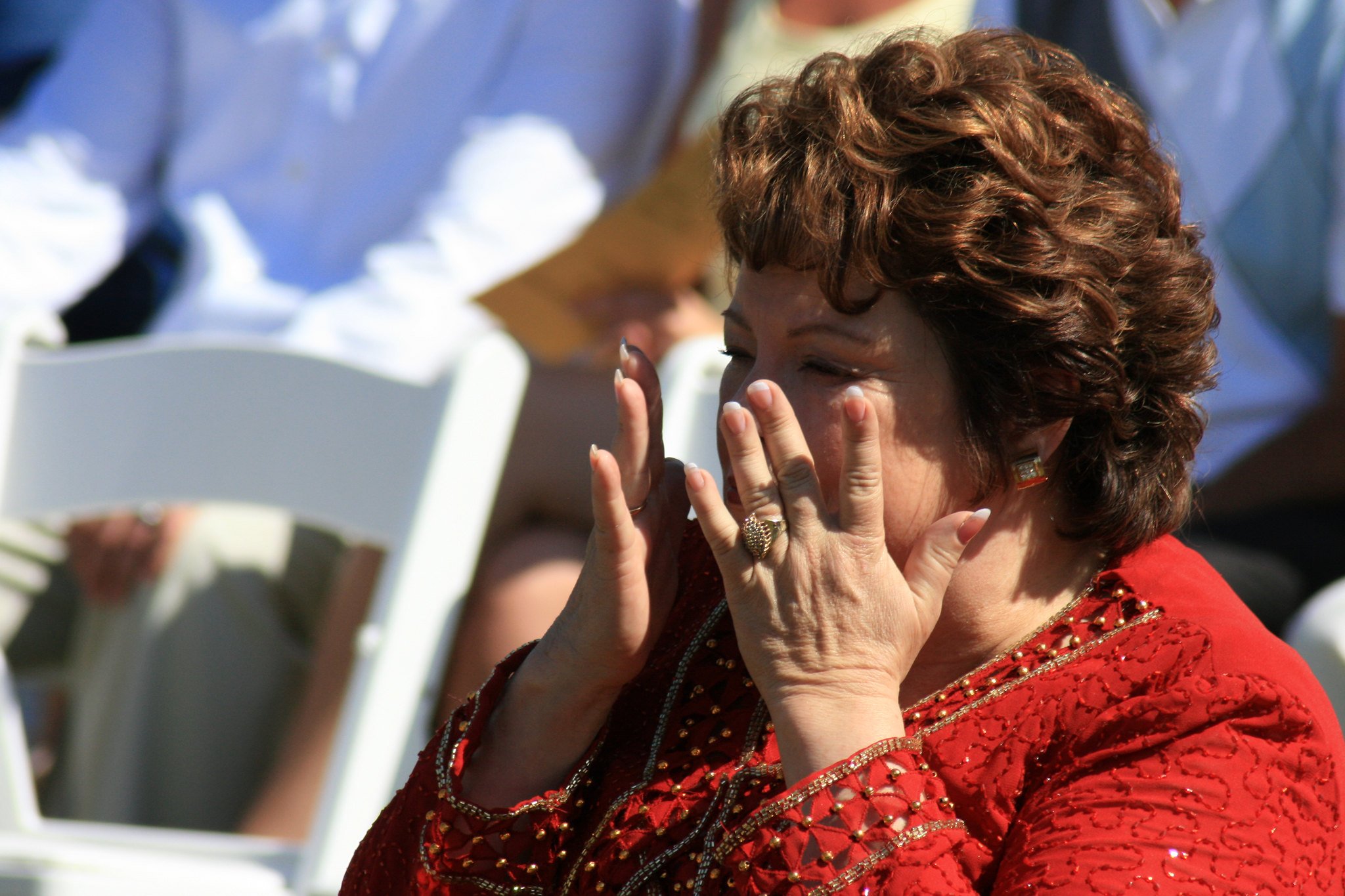 Woman crying at a wedding. | Source: Flickr/Quinn Dombrowski