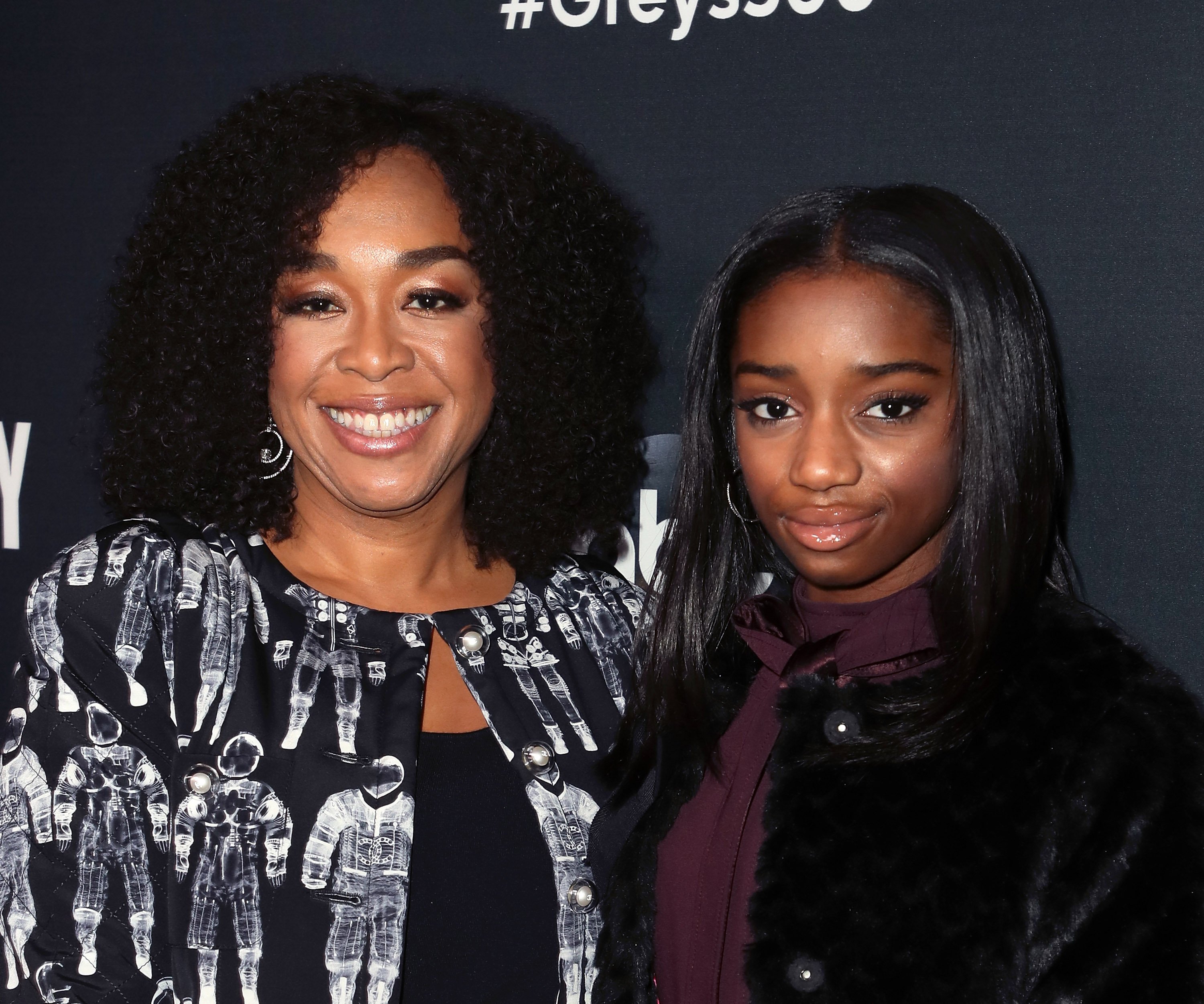 Shonda Rhimes and daughter Harper Rhimes at the 300th episode celebration for "Grey's Anatomy" in 2017 in Los Angeles. | Source: Getty Images