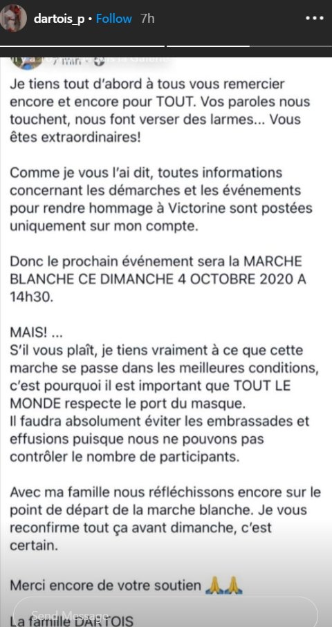 Capture d'écran Instagram Romane Dartois / @gwendartois Capture d'écran Instagram Romane Dartois / @gwendartois