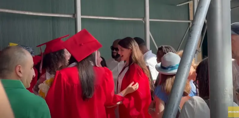 Suri Cruise celebrating her graduation in New York. | Source: YouTube/ Page Six