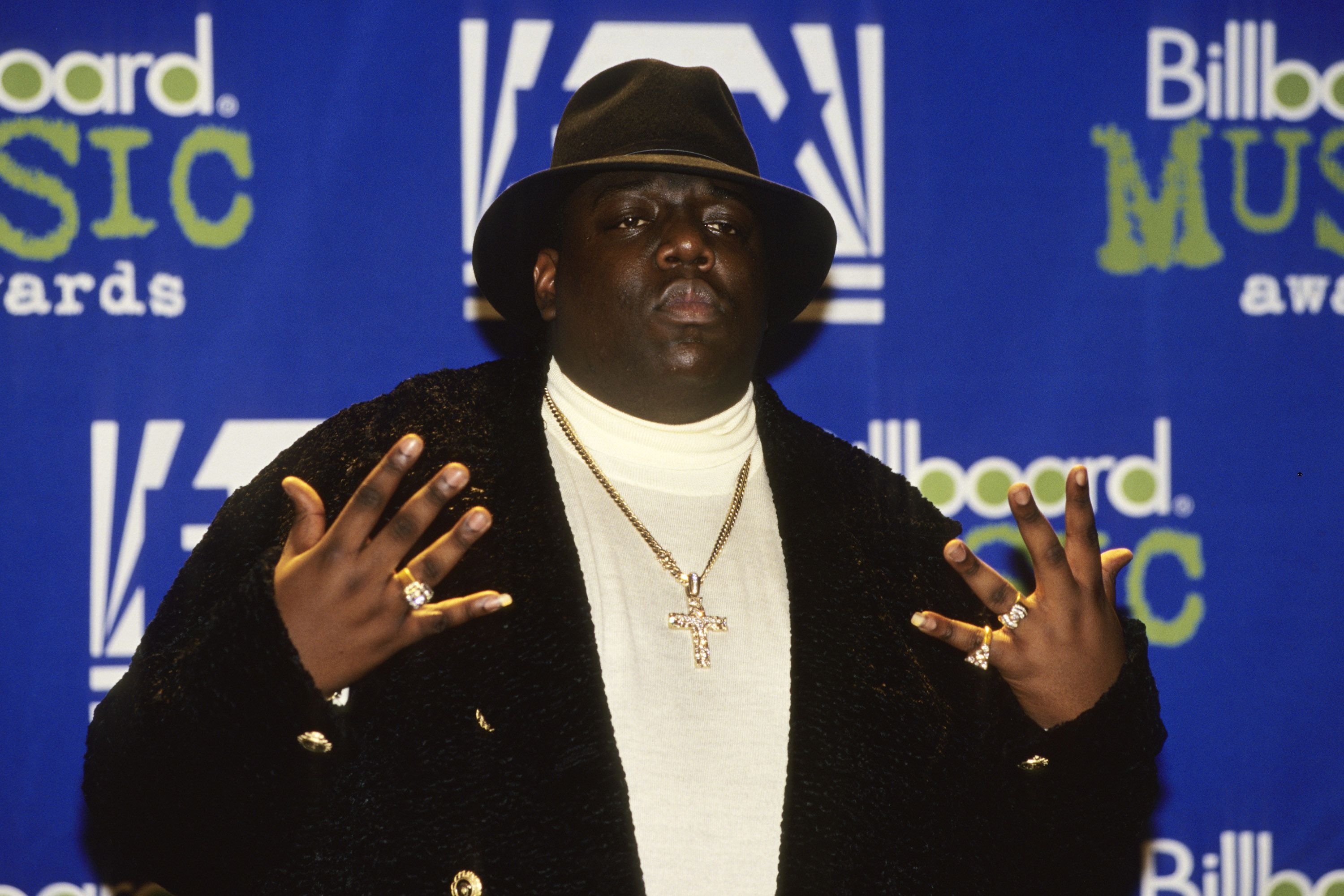 Notorious B.I.G. en los premios Billboard Music Awards, en Nueva York el 6 de diciembre de 1996 | Foto: Getty Images