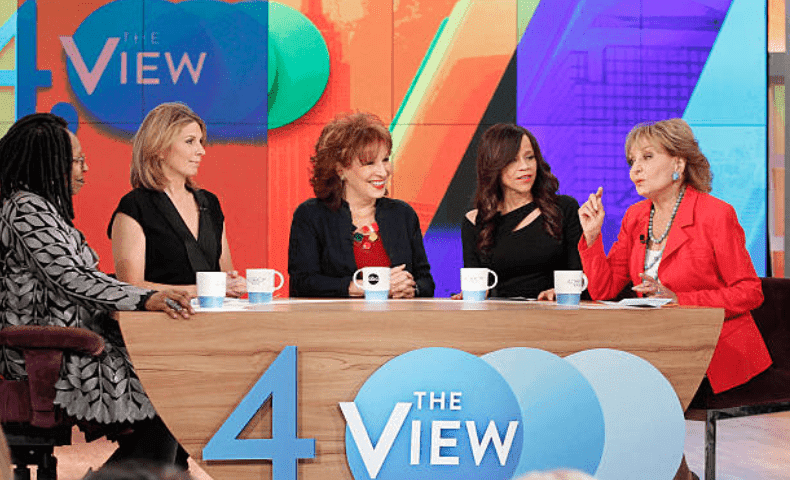 "The View" celebrates 4000 shows. On the stage Barbara Walters is joined by Joy Behar, Elisabeth Moss, Whoopi Goldberg, aired on March 27, 2015, Walt Disney Television | Source: Lou Rocco/Walt Disney Television via Getty Images
