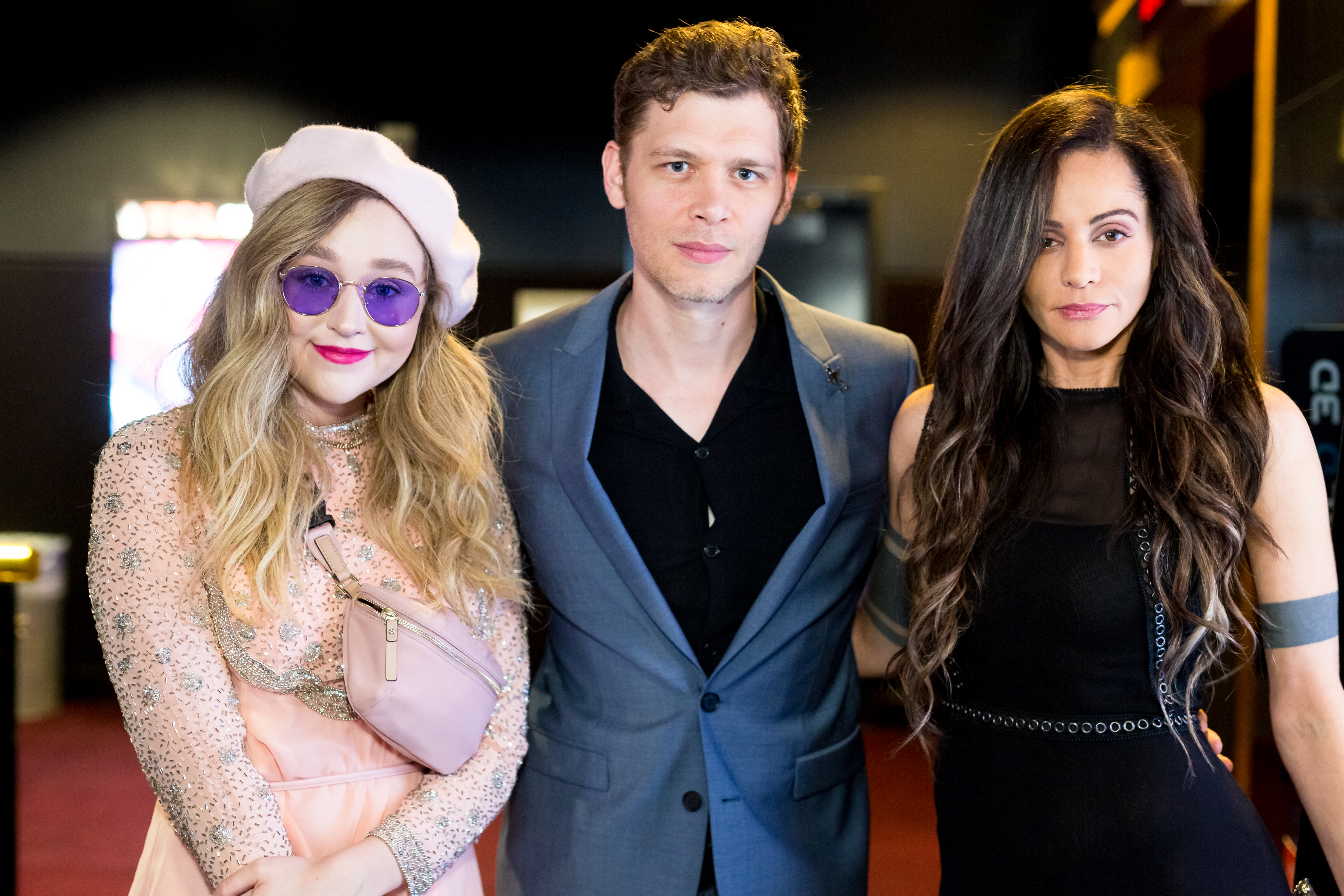 (L-R) Mecca White, Joseph Morgan and Persia White attend the 2019 Beverly Hills Film Festival Opening Night at TCL Chinese 6 Theatres on, April 3, 2019, in Hollywood, California. | Source: Getty Images