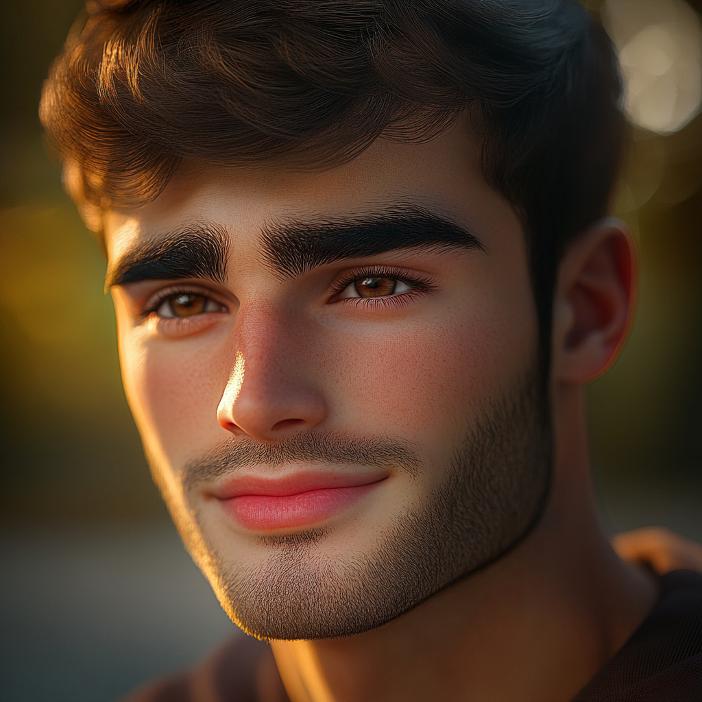 A young man smiling | Source: Midjourney