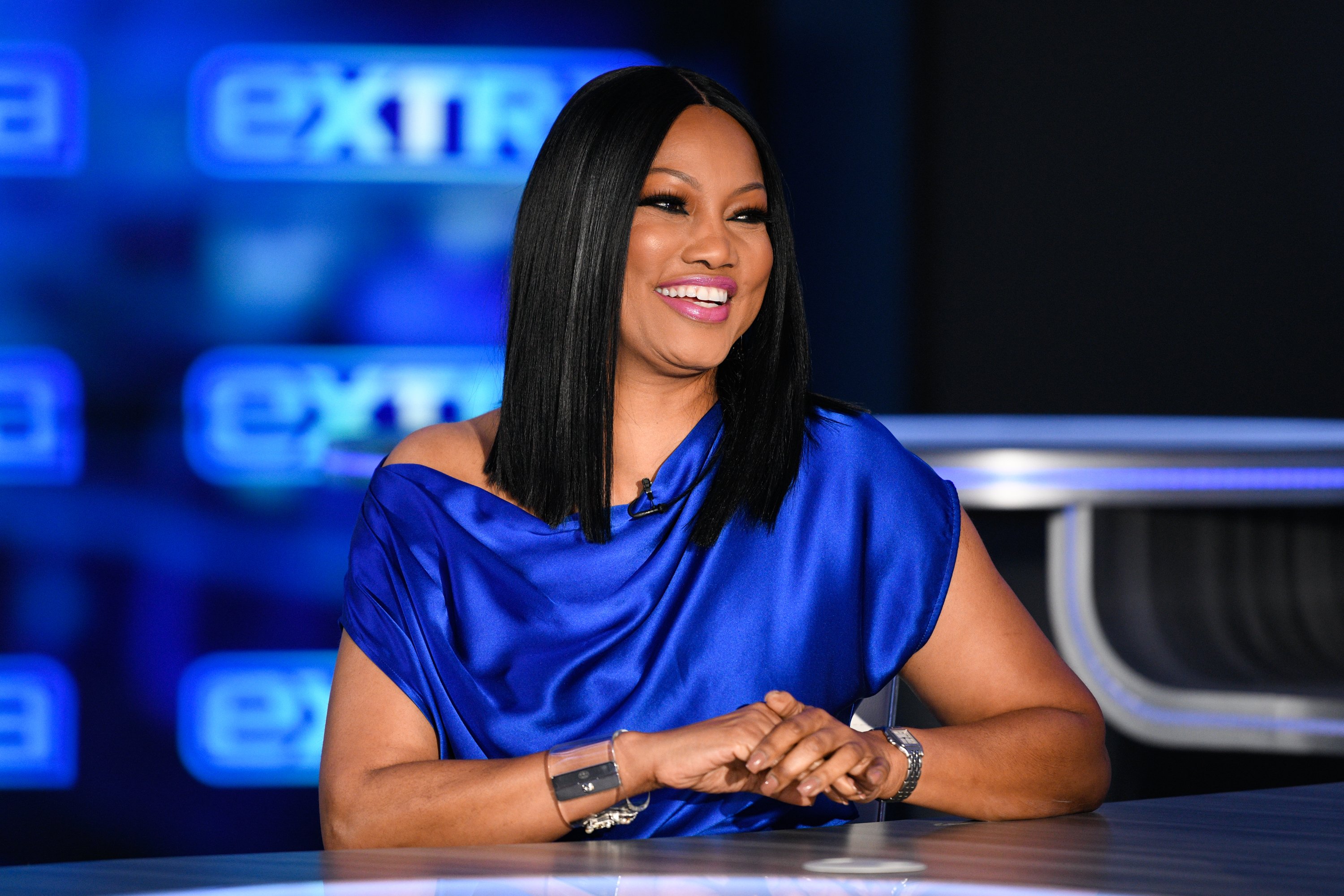 Garcelle Beauvais visits "Extra" at Burbank Studios, November 26, 2019 in Burbank, California. | Source: Getty Images