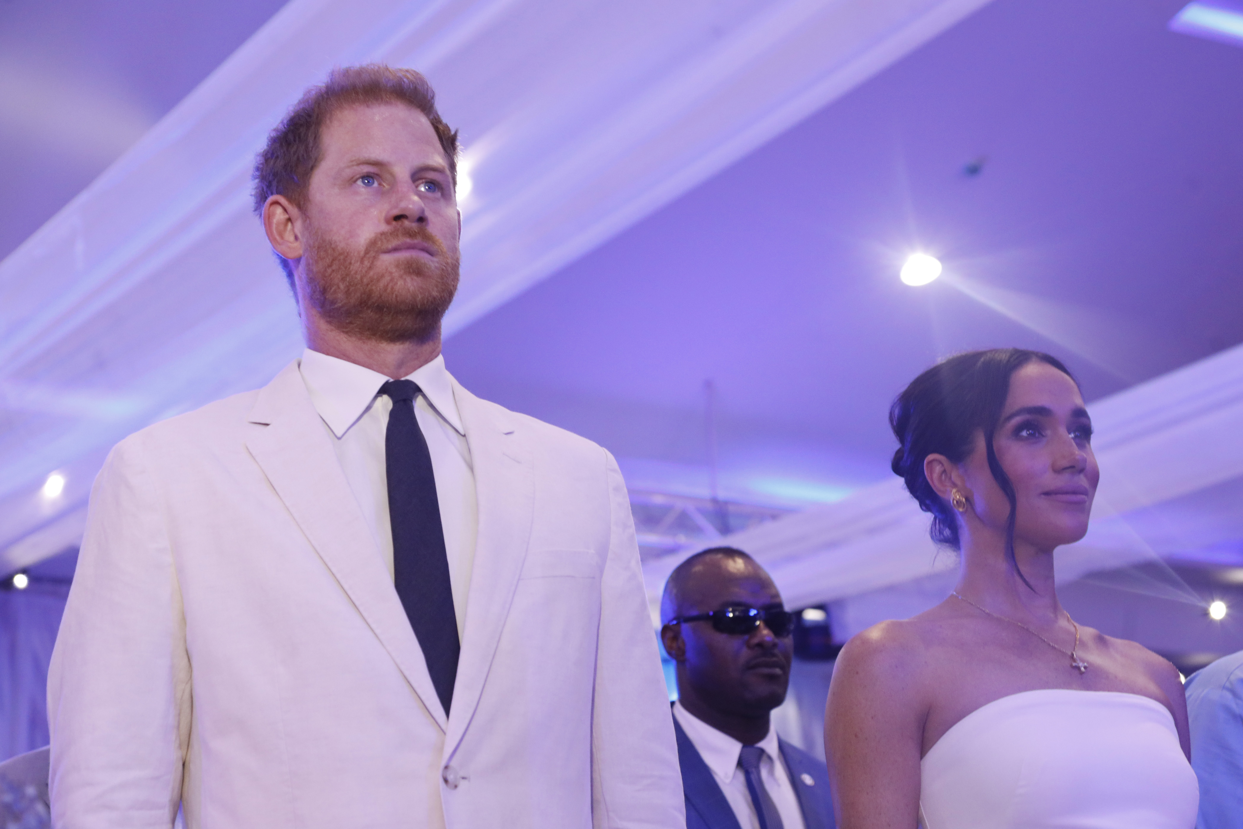 Prince Harry, Duke of Sussex, and Meghan, Duchess of Sussex visit Nigeria Unconquered, a charity organisation that works in collaboration with the Invictus Games Foundation, at a reception at Officers’ Mess on 11 May 2024 in Abuja, Nigeria. | Source: Getty Images