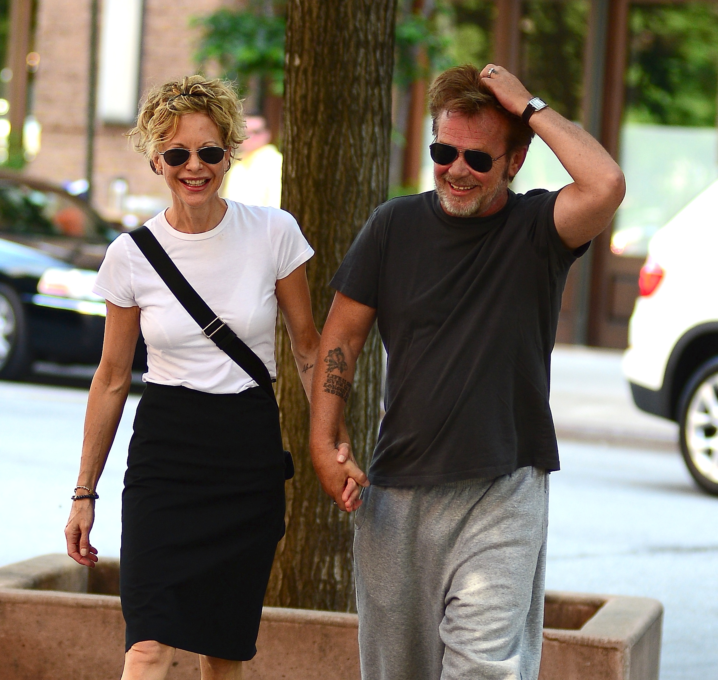 Meg Ryan and John Mellencamp seen in Tribeca on June 24, 2013, in New York City | Source: Getty Images