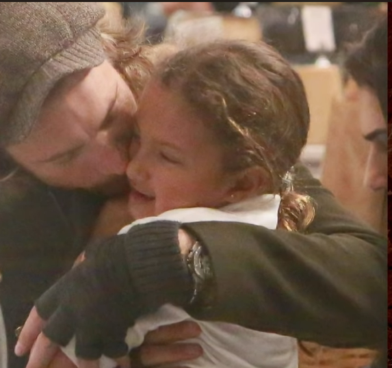 A photo of Nahla Ariela with her dad Gabriel Aubry as seen in a video dated December 8, 2014 | Source: YouTube/@TMZ