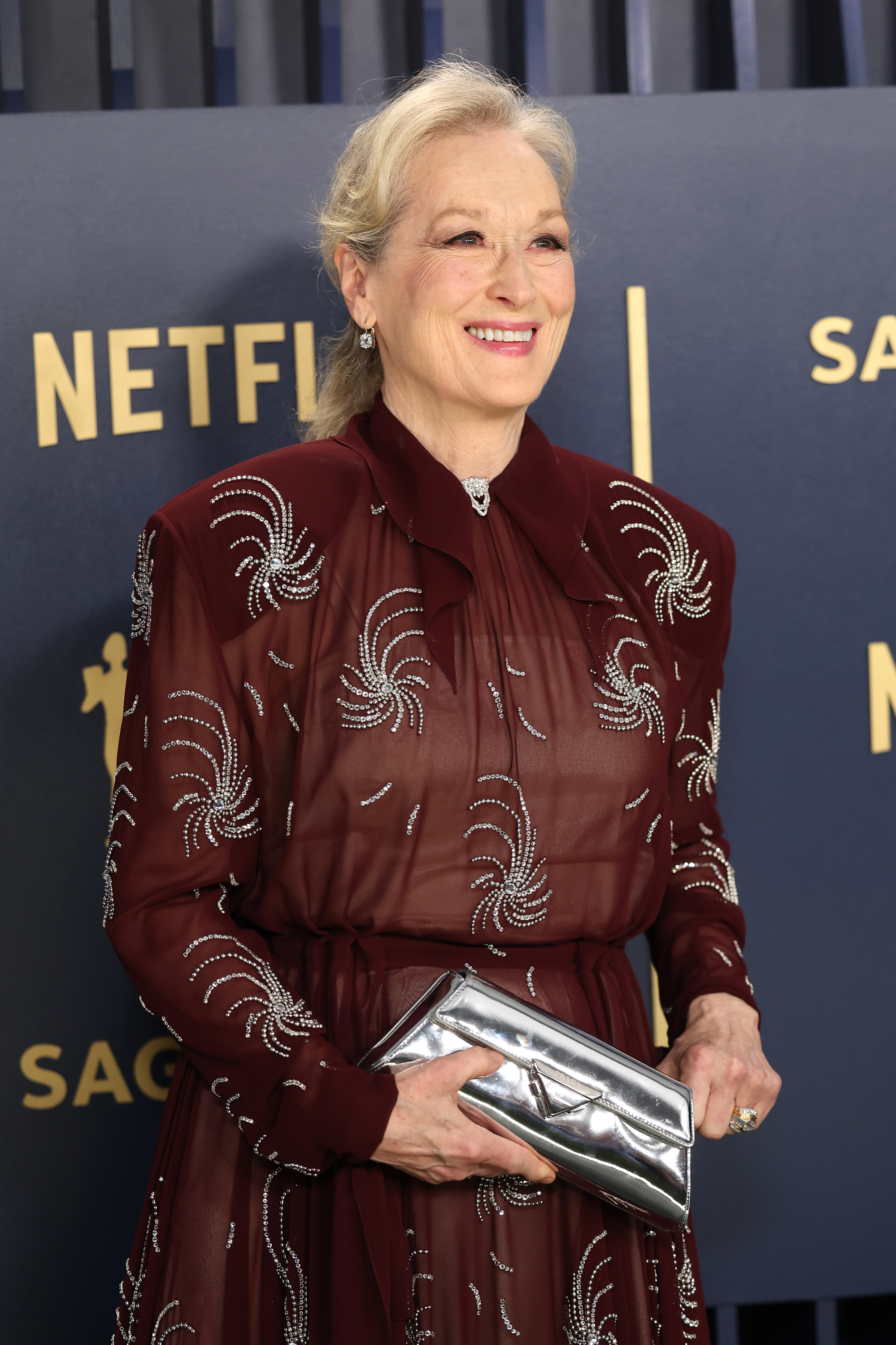 Meryl Streep attends the 30th Annual Screen Actors Guild Awards at Shrine Auditorium and Expo Hall in Los Angeles, California, on February 24, 2024. | Source: Getty Images