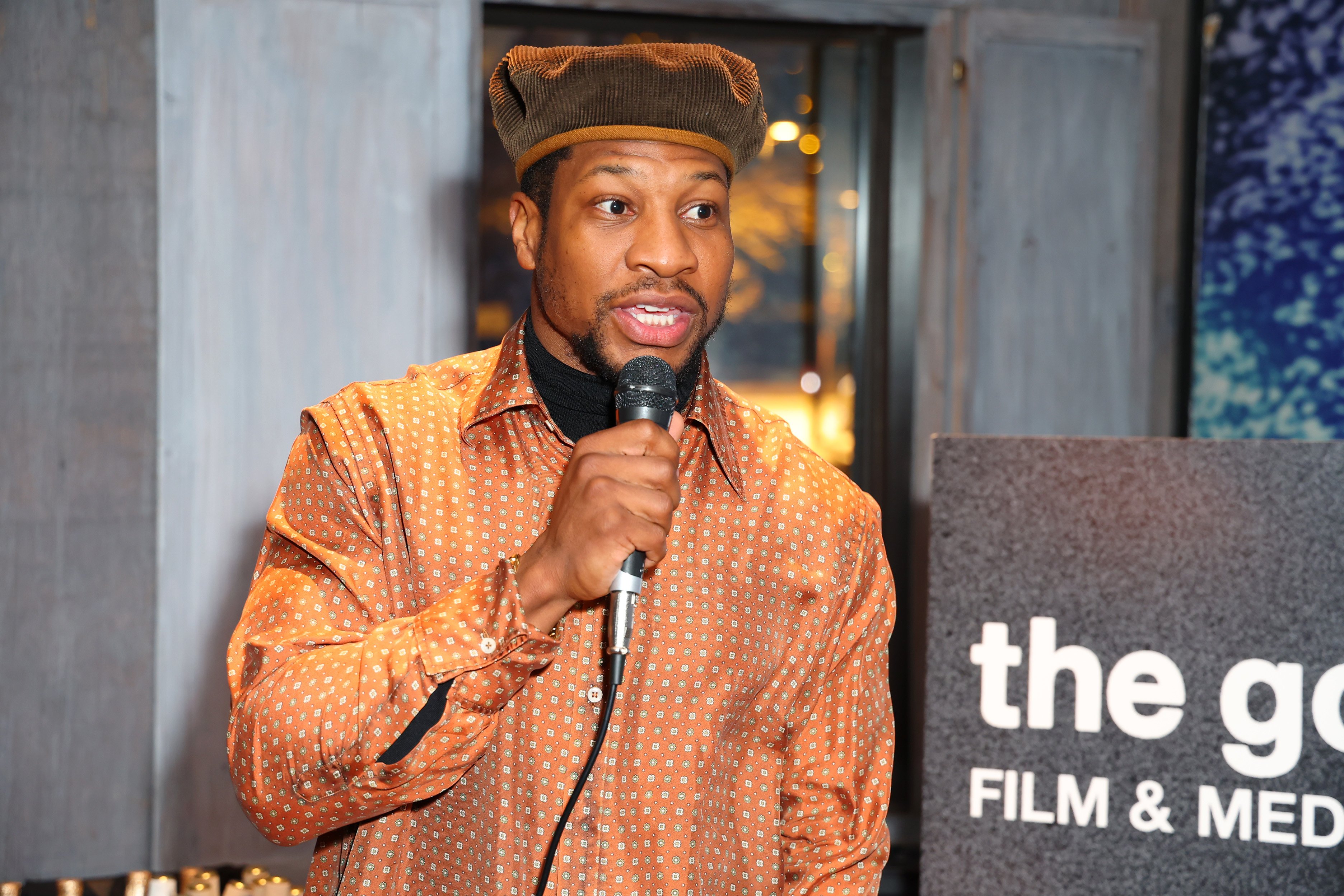 Jonathan Majors hosts the Gotham Sundance Dinner in celebration of The Sidney Poitier Initiative and Gotham Alumni at Grub Steak, on January 21, 2023, in Park City, Utah. | Source: Getty Images