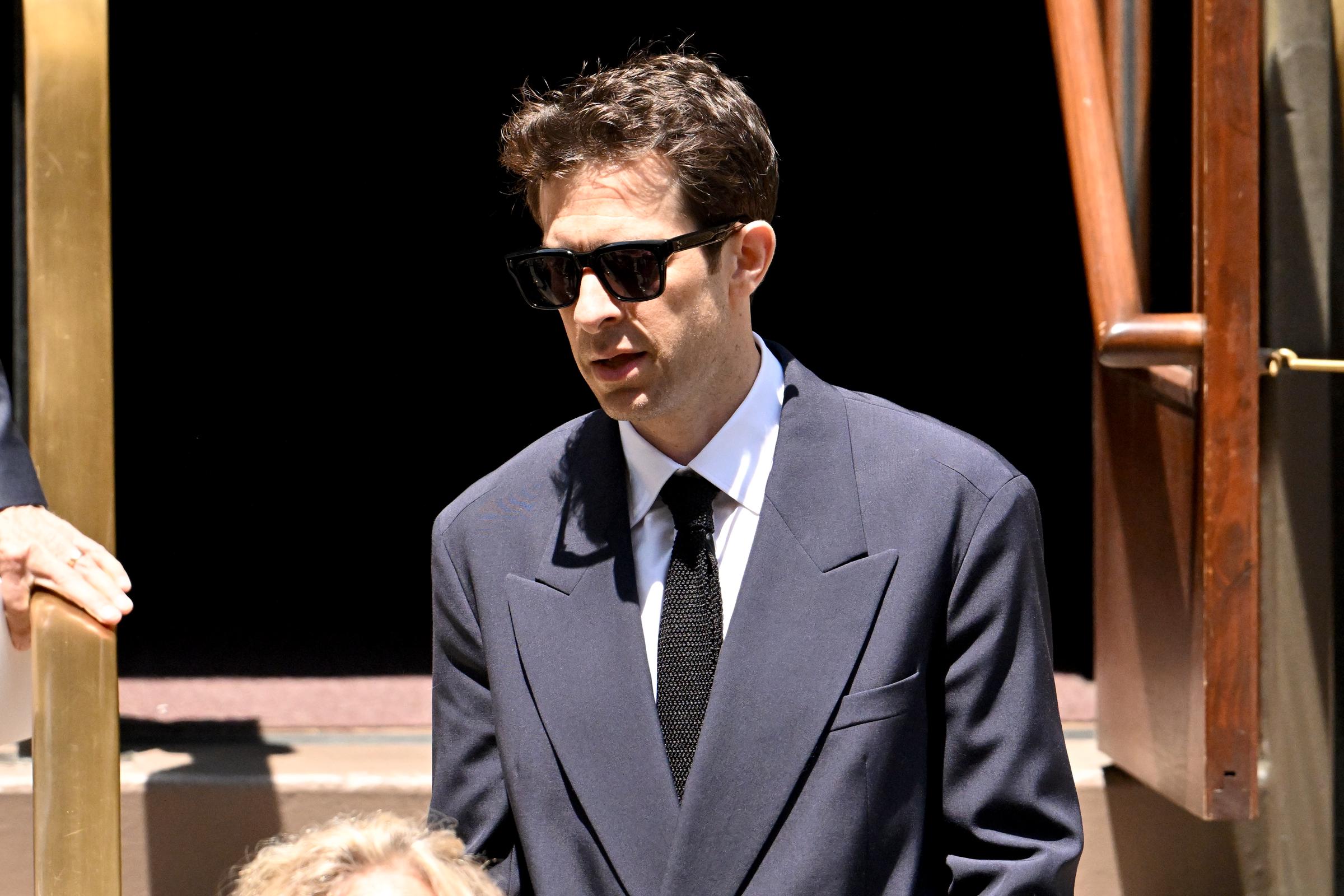 Mark Ronson, another music producer, was seen leaving the synagogue. | Source: Getty Images