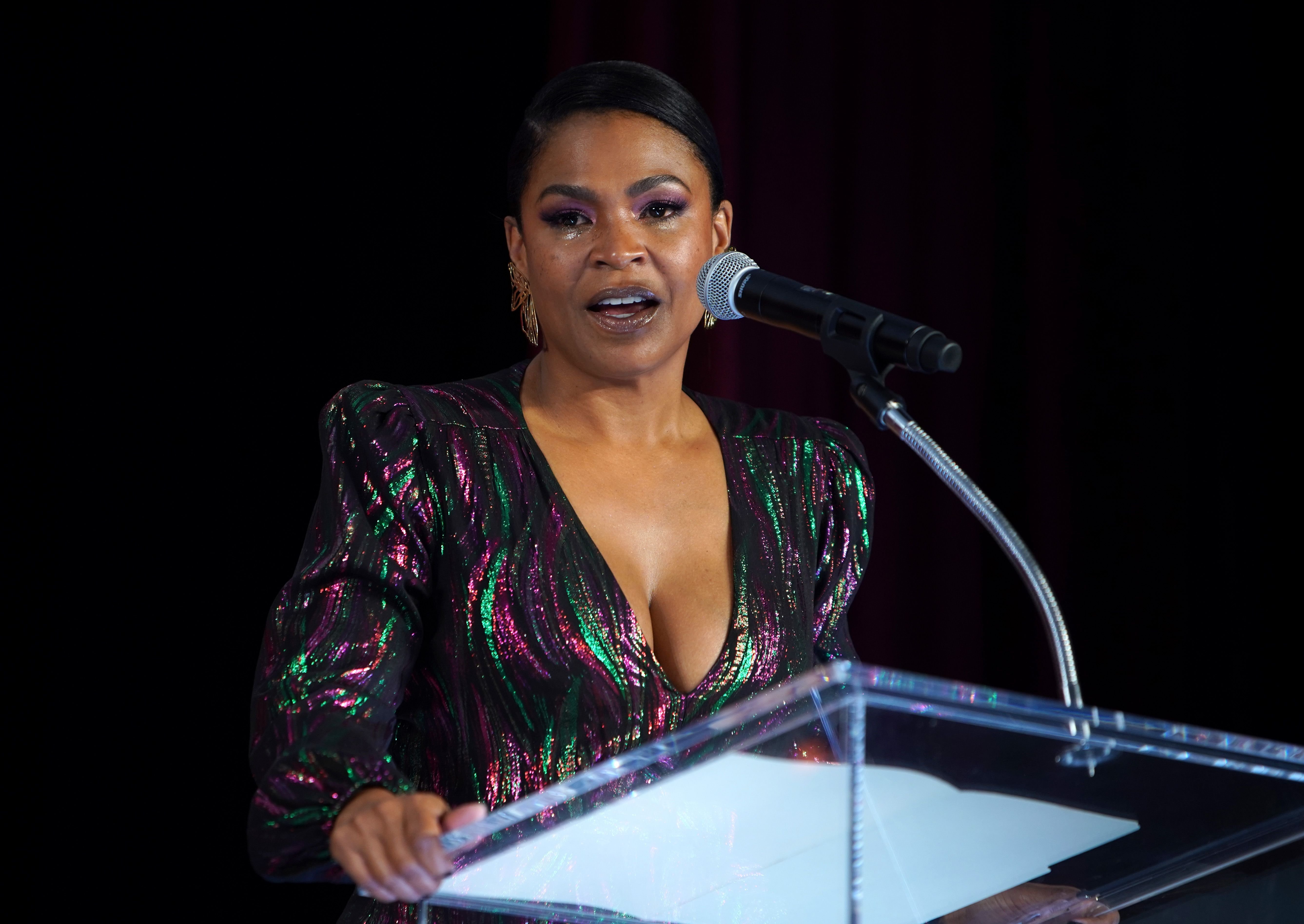 Nia Long speaks at the Celebration of Black Cinema in December 2019 in Los Angeles | Source: Getty Images