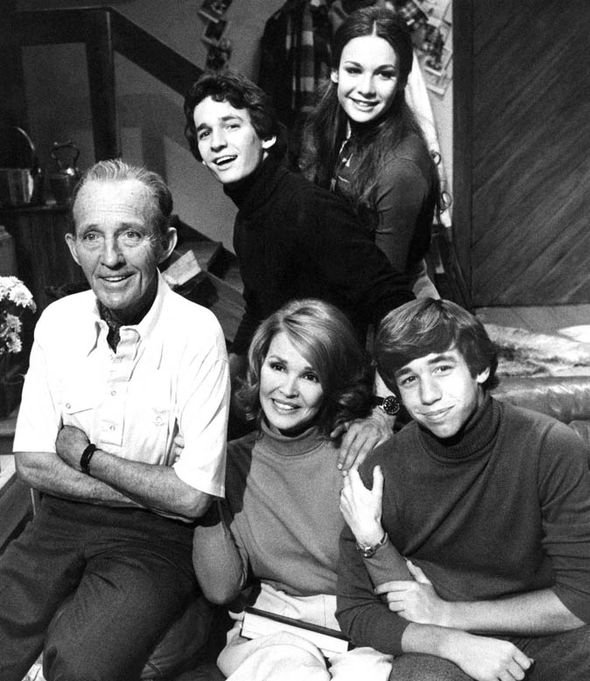 Bing Crosby with his second family -- wife Kathryn, sons Harry and Nathaniel and daughter Mary. | Source: Getty Images