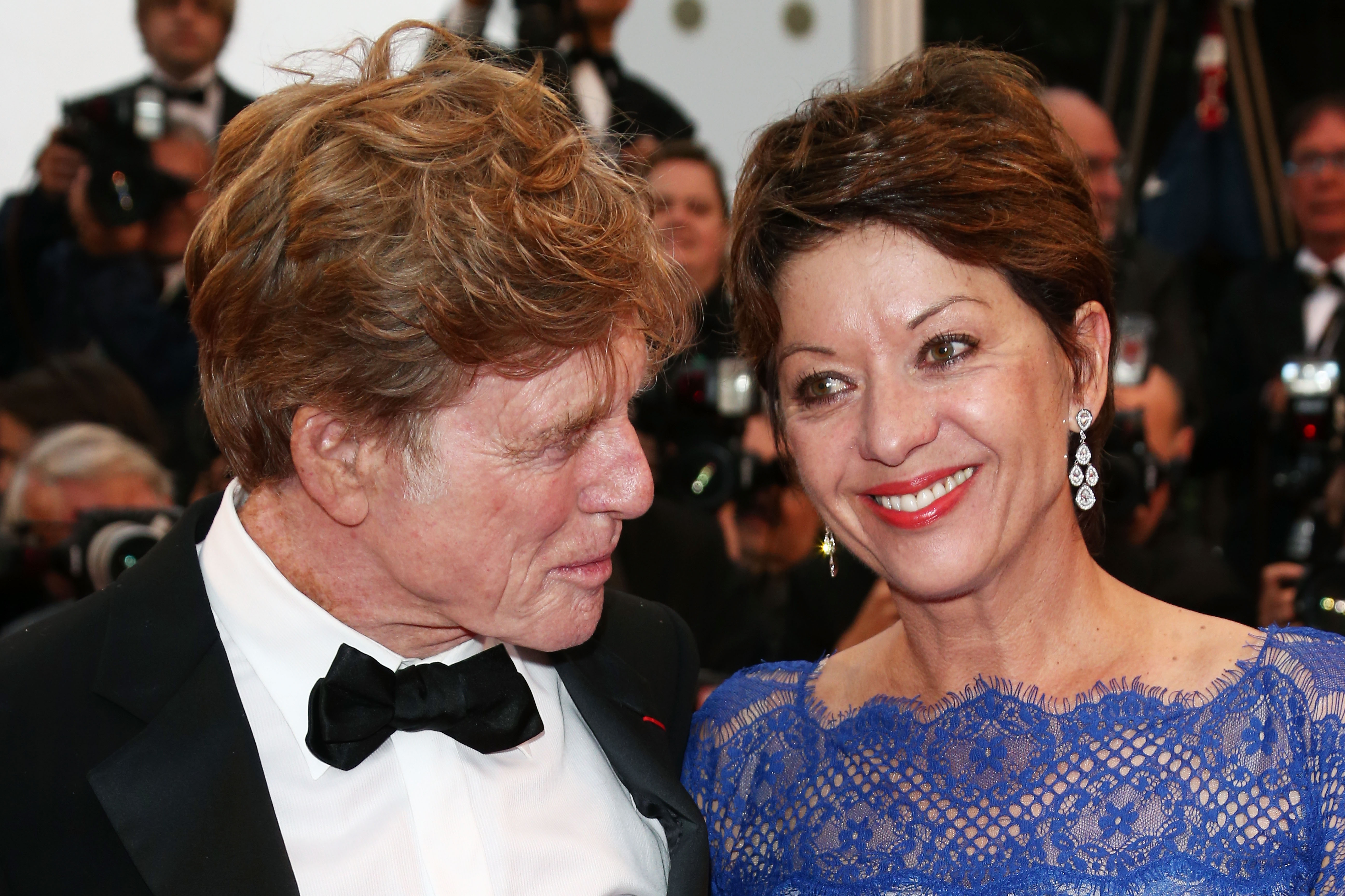 Robert Redford and Sibylle Szaggars in Cannes, France on May 22, 2013 | Source: Getty Images 