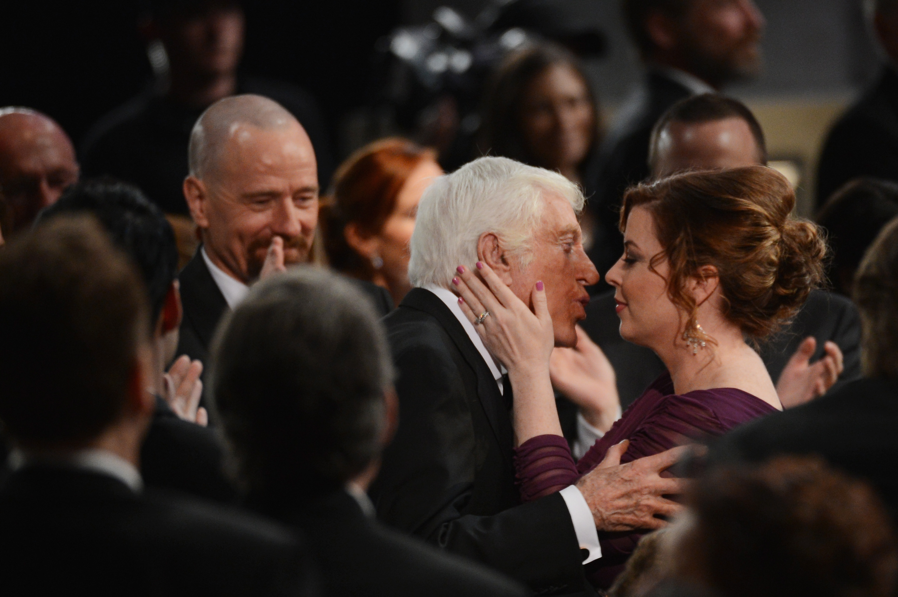 Life Achievement Award winner Dick Van Dyke (C) is congratulated by Arlene Silver (R) during the 19th Annual Screen Actors Guild Awards held at The Shrine Auditorium on January 27, 2013 in Los Angeles, California. | Source: Getty Images