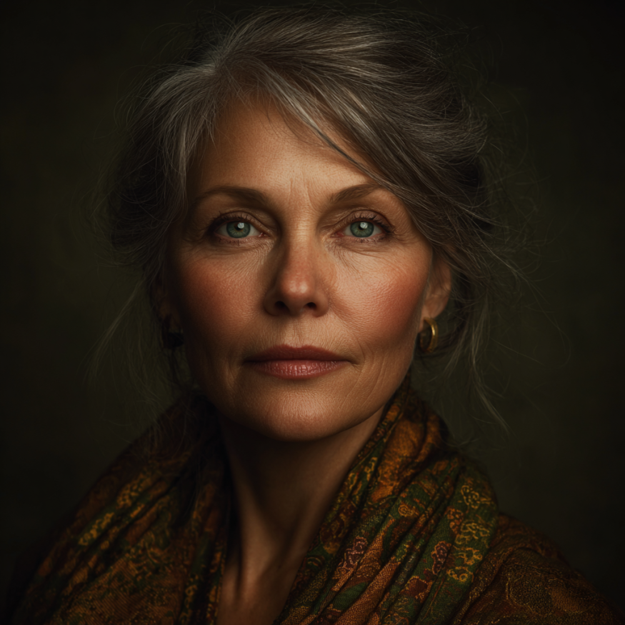 A woman dressed up | Source: Midjourney