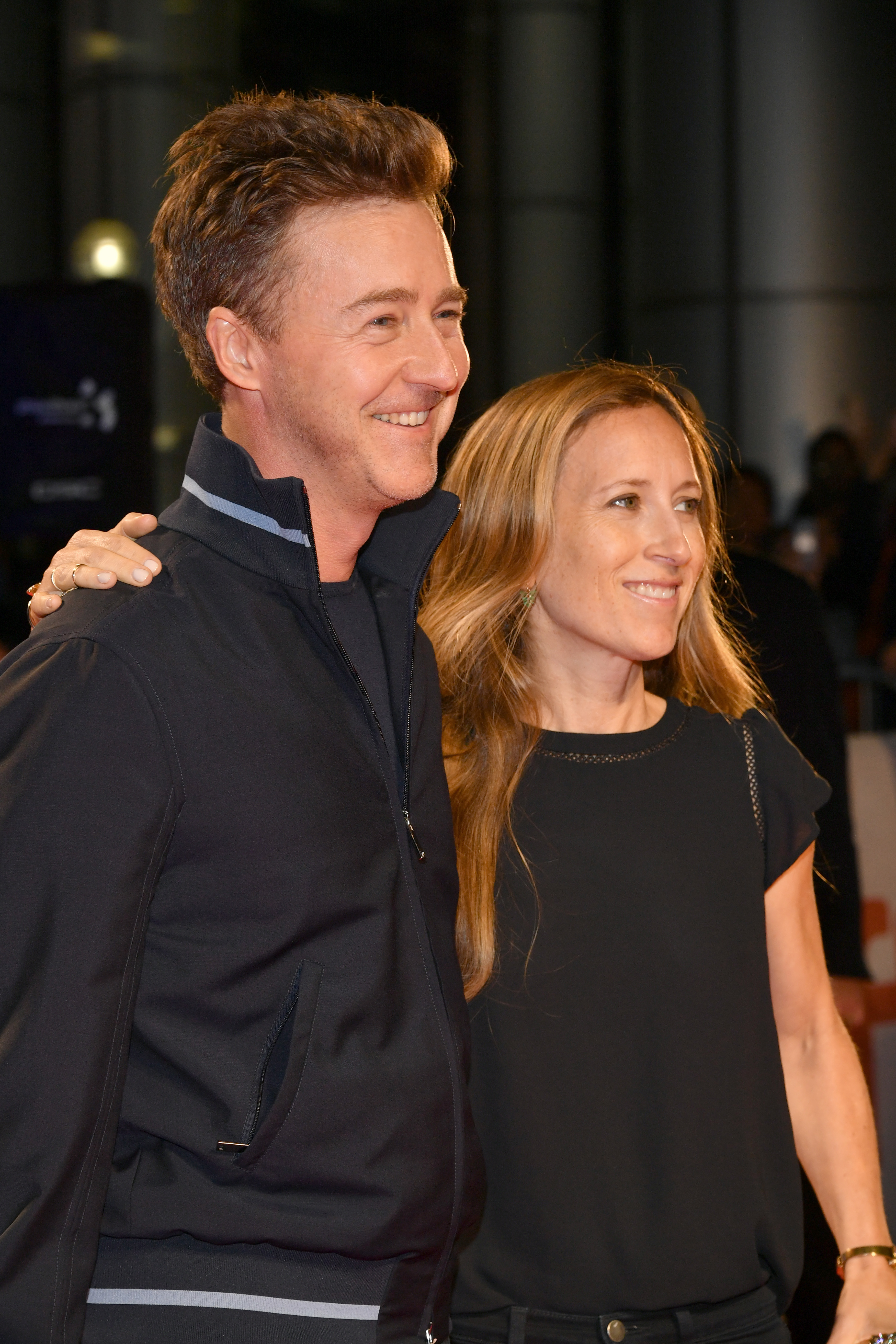 Edward Norton and Shauna Robertson at the premiere of "Joker" held at the Roy Thomson Hall in Toronto, Canada, on September 09, 2019. | Source: Getty Images