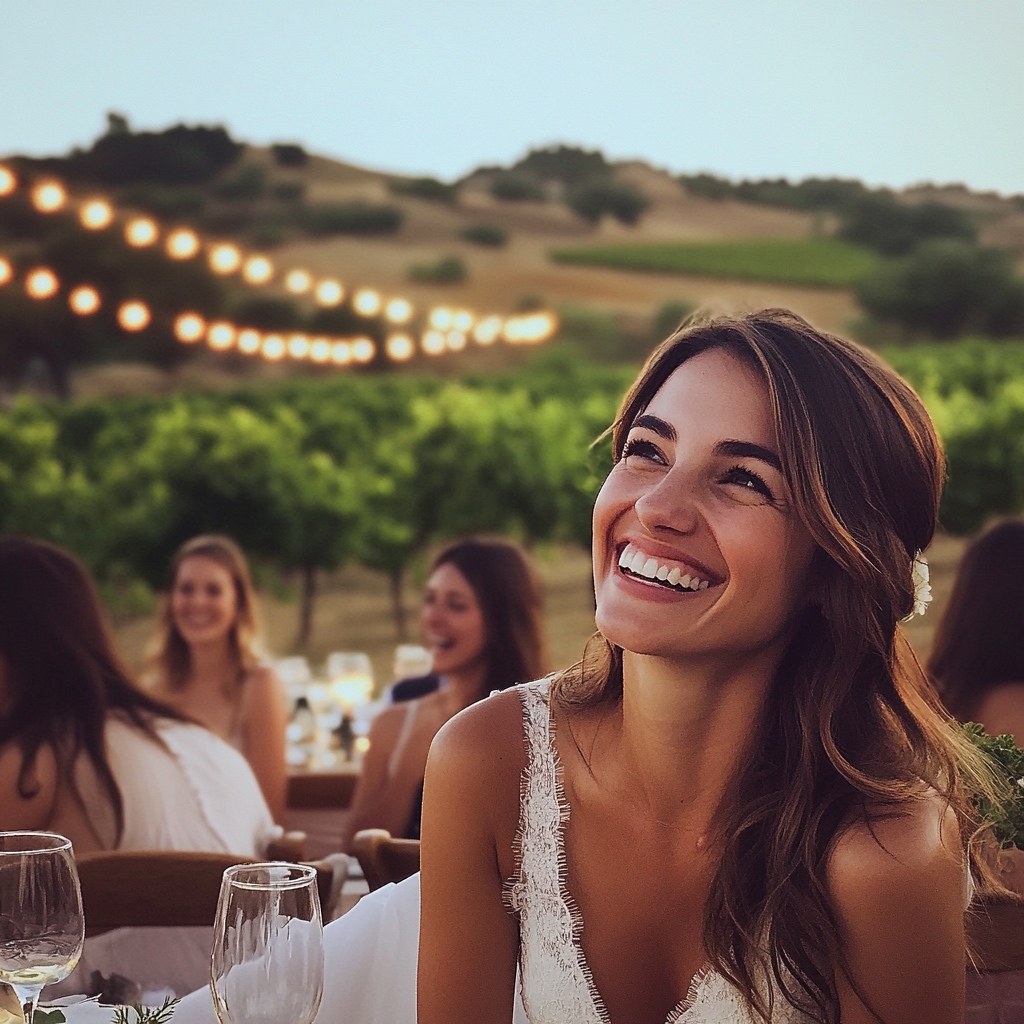 A smiling young bride | Source: Midjourney