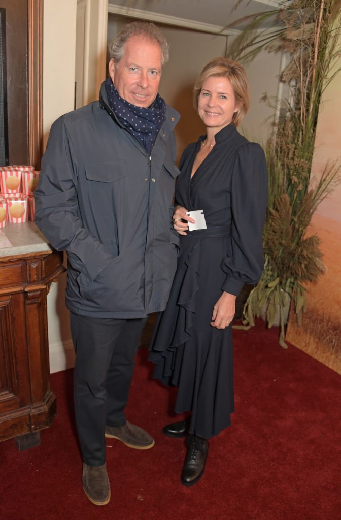 David Armstrong-Jones et sa femme Serena le 17 octobre 2019 à Londres. l Source : Getty Images