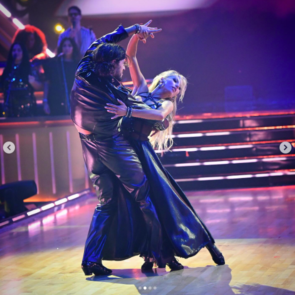Val Chmerkovskiy and Alix Earle during their paso doble. | Source: Instagram/dancingwiththestars