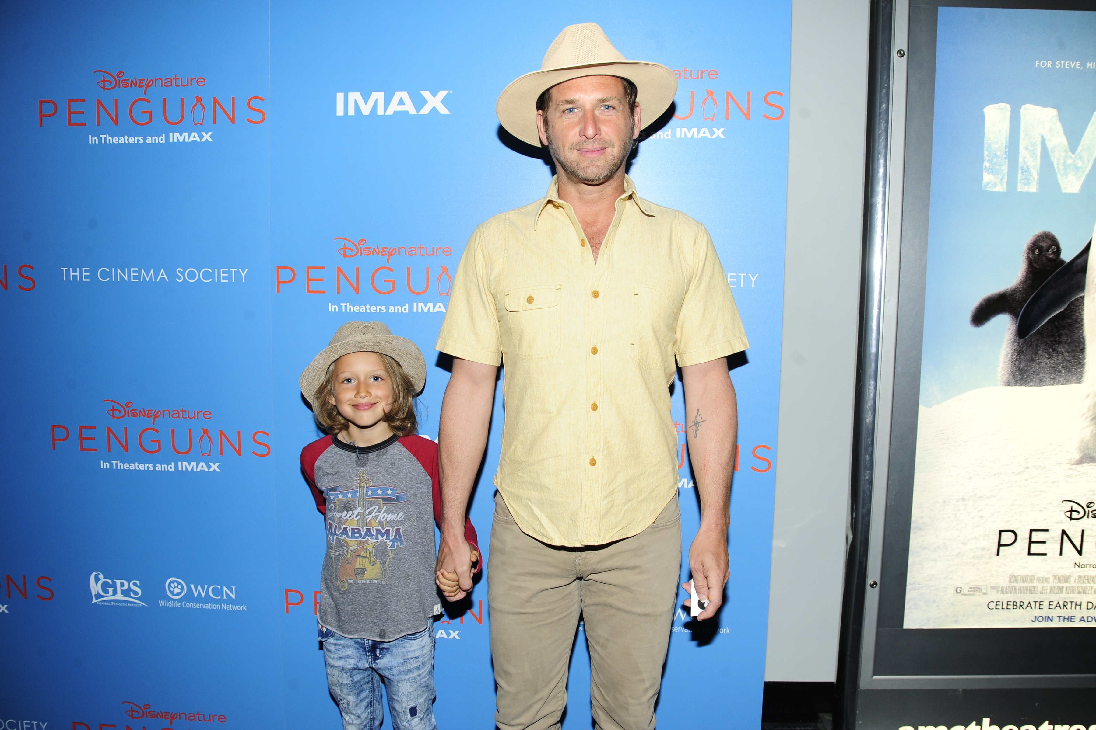 Noah Rev Maurer and his father, Josh Lucas, attend a special screening of "Penguins" hosted by Disneynature and The Cinema Society on April 14, 2019, in New York City. | Source: Getty Images