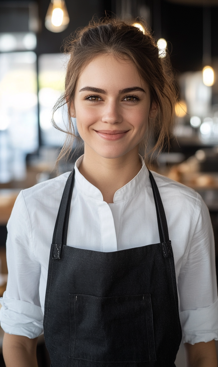 A smiling waitress | Source: Midjourney