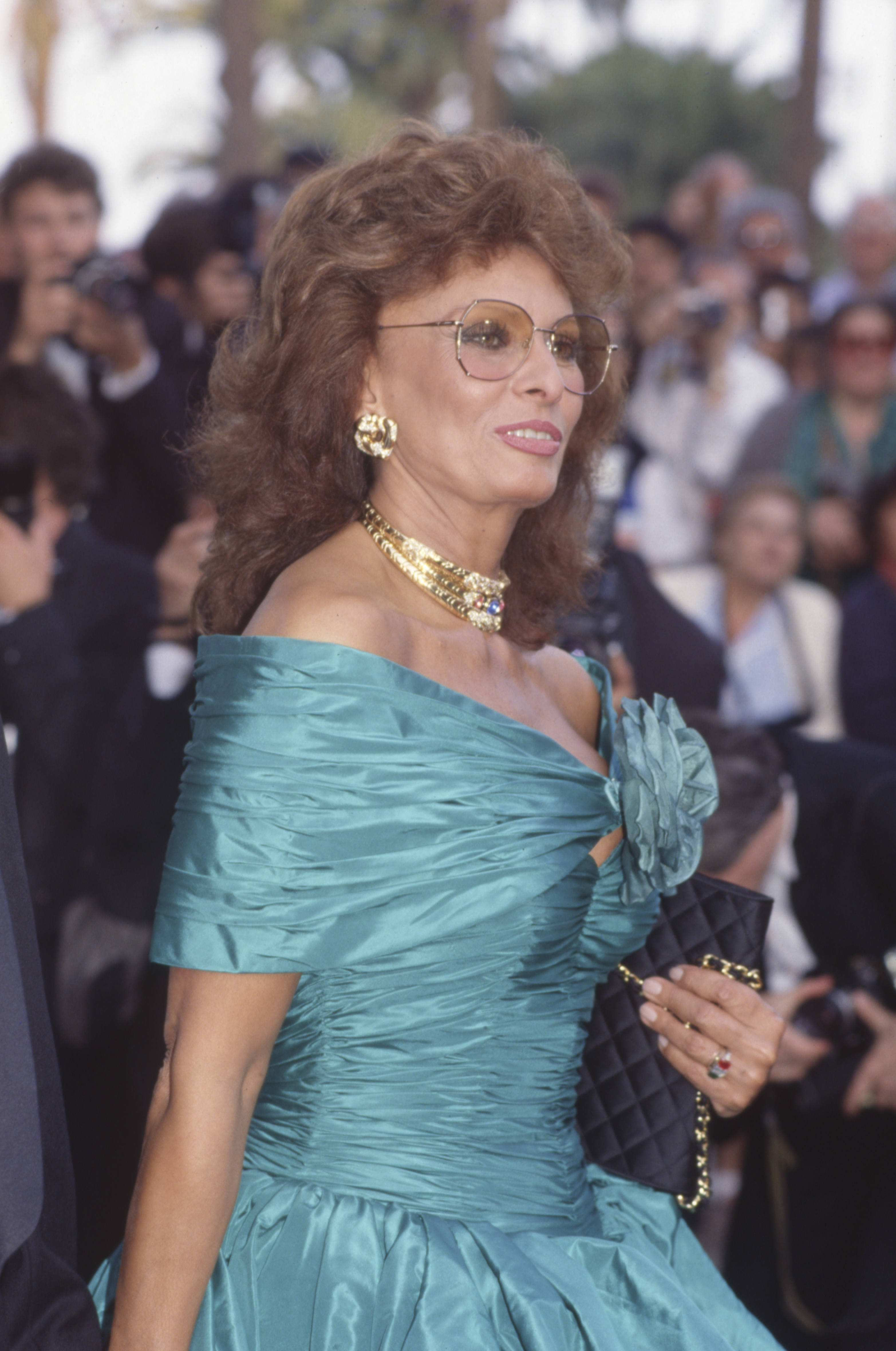 Sophia Loren at the Cannes Film Festival on May 11, 1989, in France. | Source: Getty Images