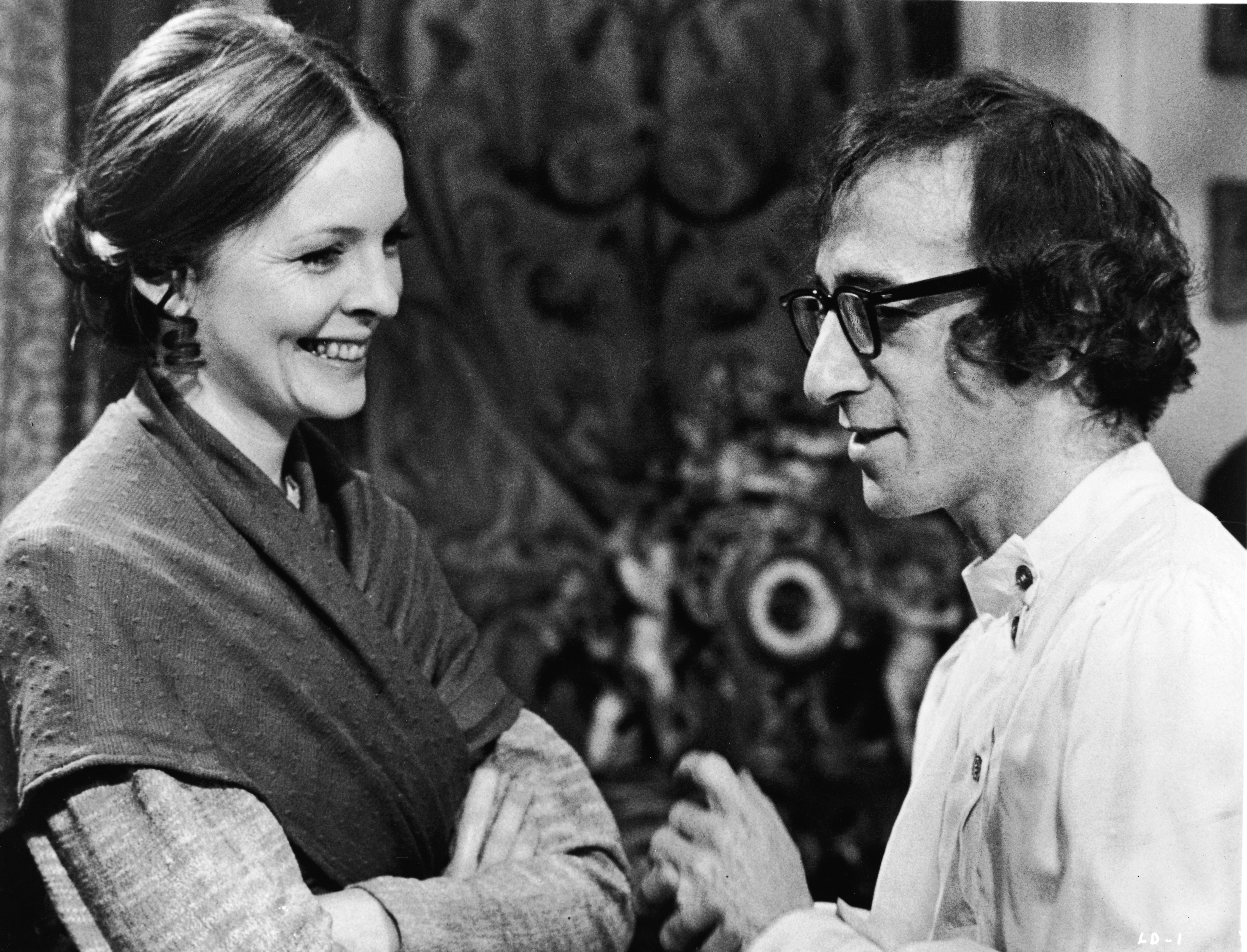 Diane Keaton and Woody Allen share a laugh in a scene from "Love and Death" in 1975 | Source: Getty Images