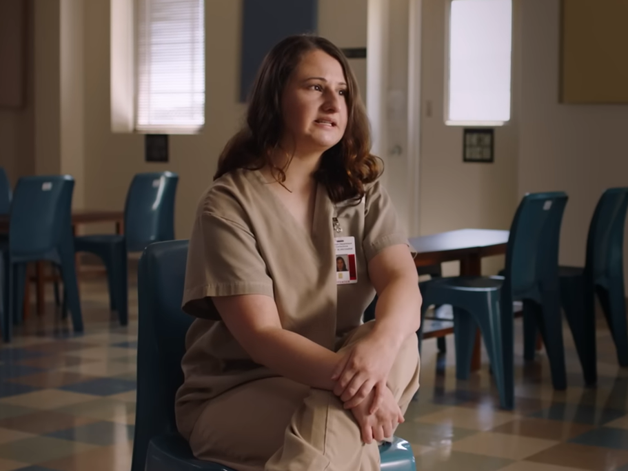 Gypsy Rose Blanchard giving an interview from prison, dated January 13, 2024 | Source: YouTube/@AETV