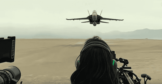 The camera crew on "Top Gun: Maverick" filming close up scenes of fighter jets for the upcoming film. | Source: YouTube/Paramount Pictures