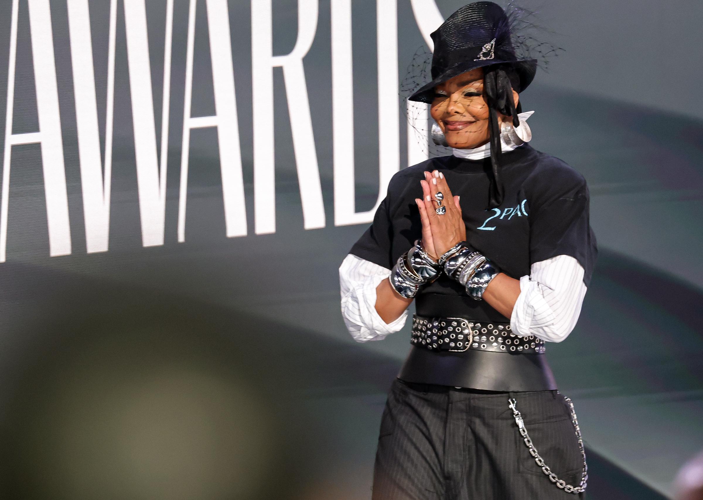 A walk down memory lane: Janet Jackson triggers major nostalgia with her choice of attire at the 2026 BET Awards. | Source: Getty Images