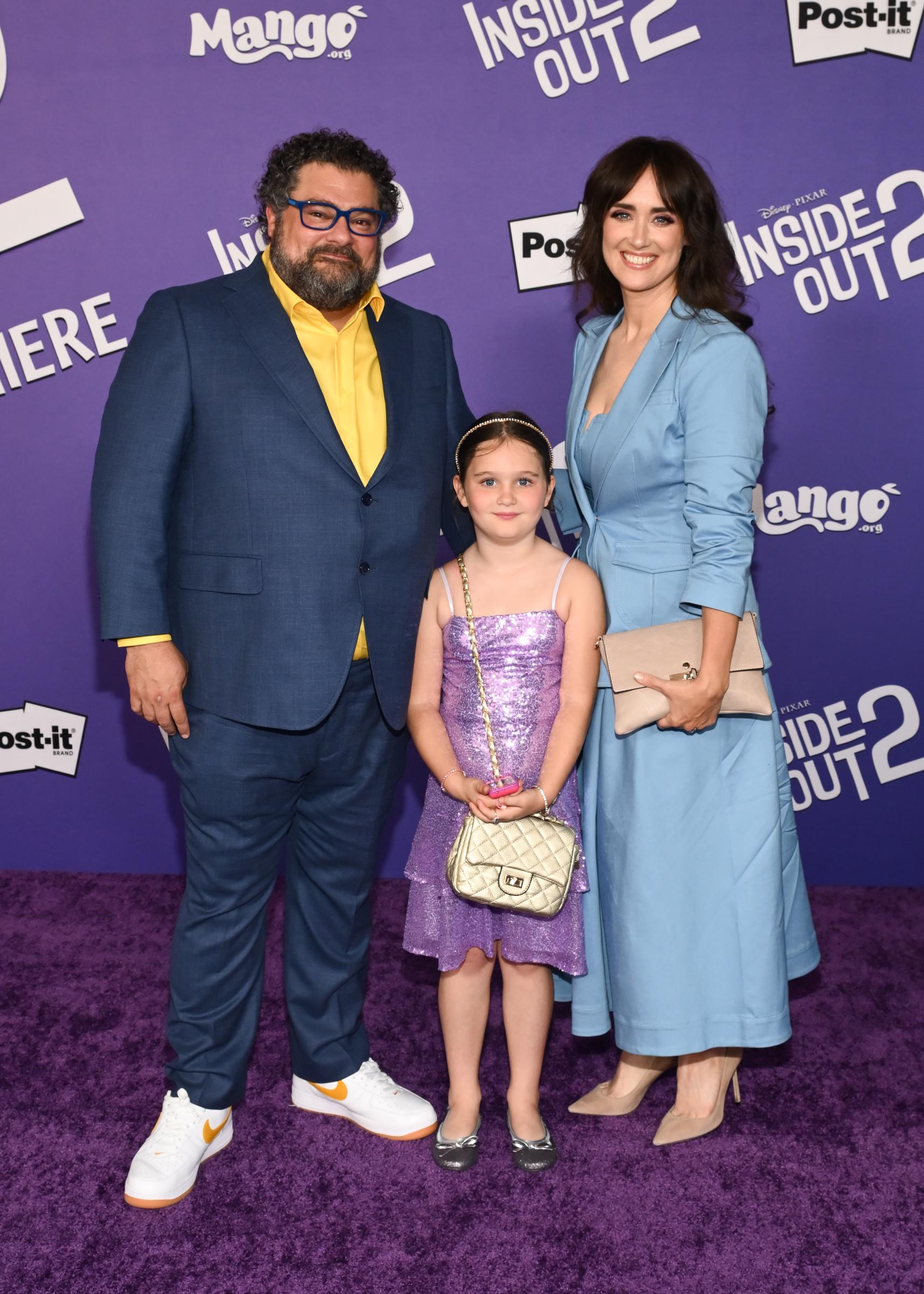 Bobby Moynihan and Brynn O'Malley with their daughter at the "Inside Out 2" premiere at the El Capitan Theatre on June 10, 2024, in Los Angeles, California. | Source: Getty Images