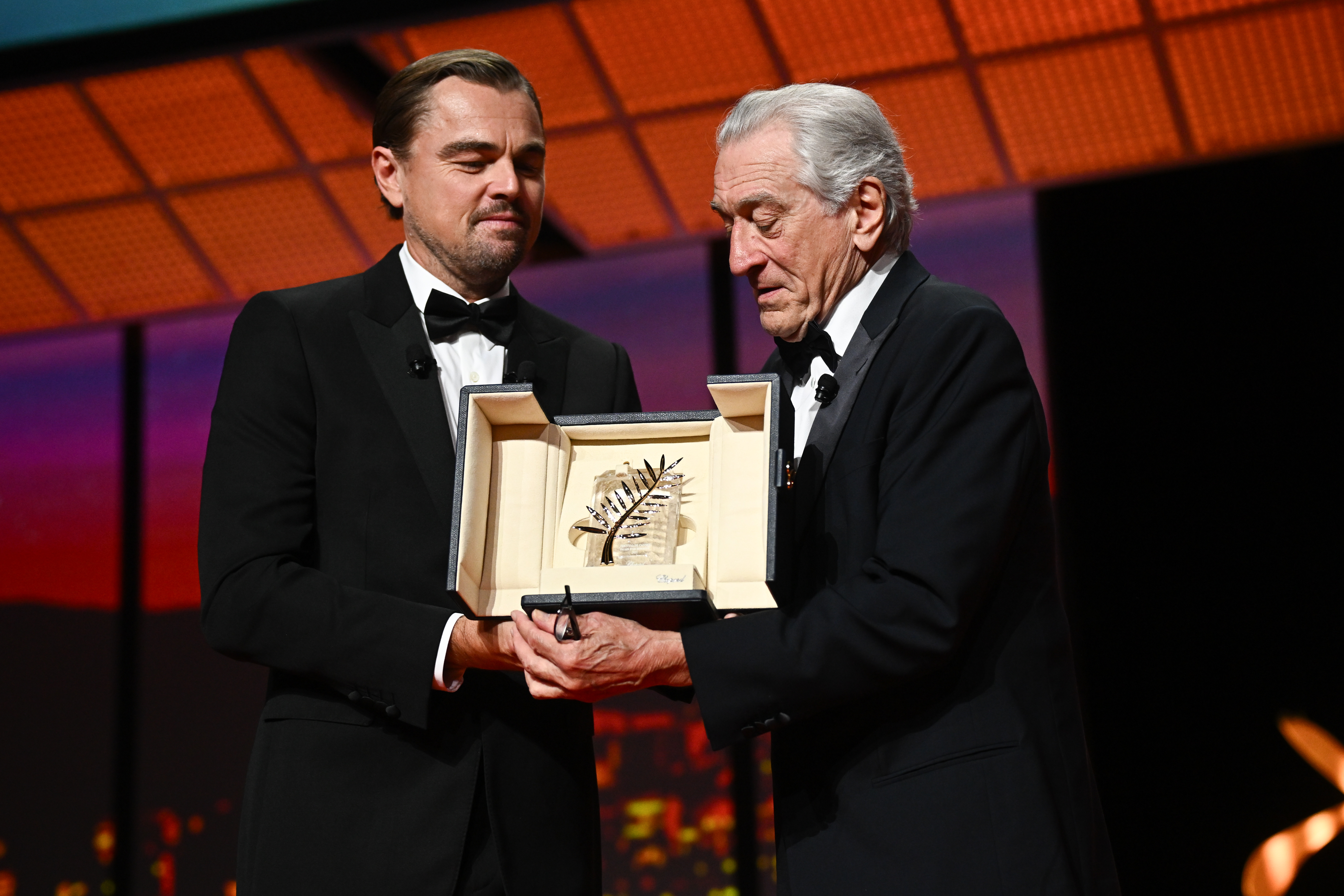 Leonardo DiCaprio and Robert De Niro during the opening ceremony at the 78th annual Cannes Film Festival at Grand Theatre Lumiere on May 13, 2025, in France | Source: Getty Images