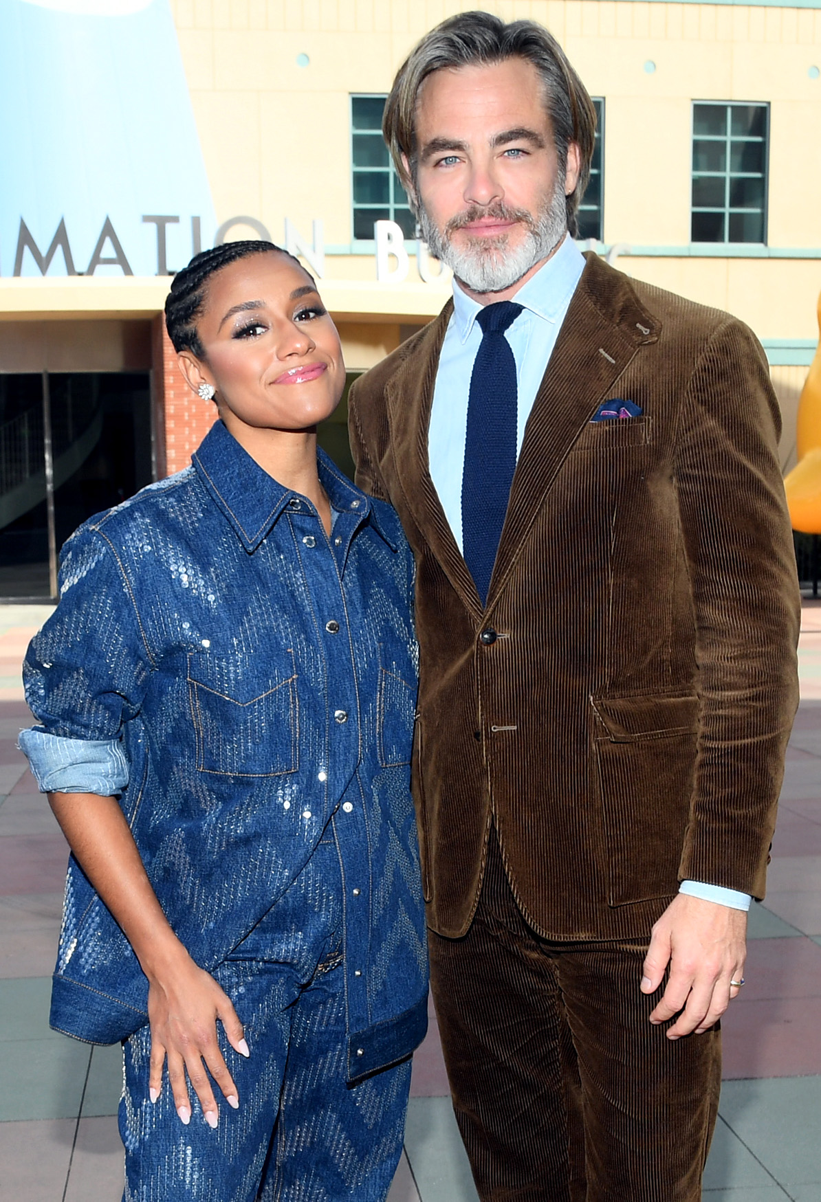Ariana DeBose and Chris Pine attend a photo call for "Wish" on November 10, 2023, in Hollywood, California. | Source: Getty Images
