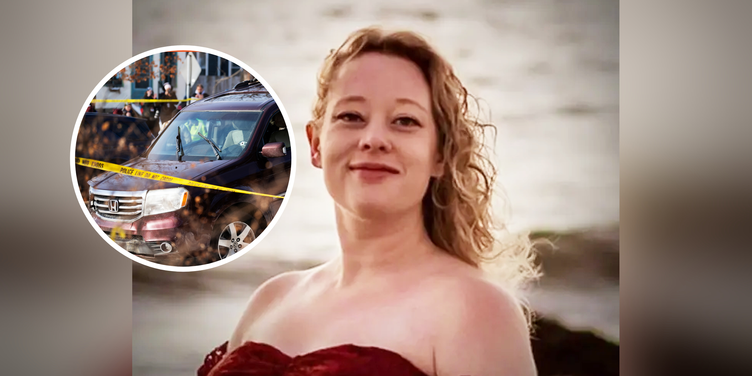 The burgundy vehicle involved in the ICE-involved shooting in Minneapolis | Renee Nicole Good | Source: Facebook/GIFFORDS | Getty Images