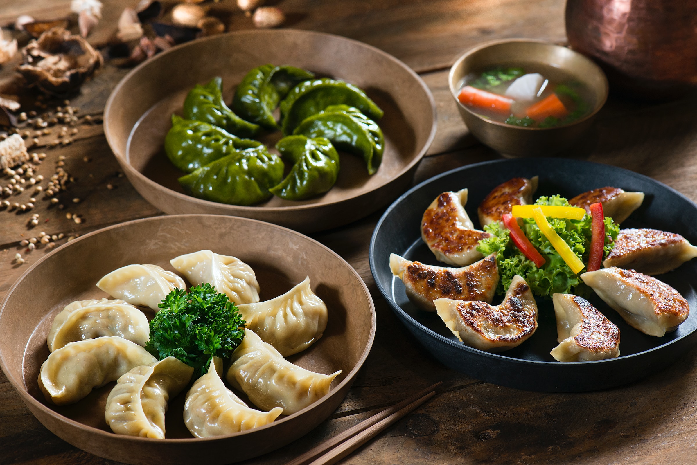 Three dumpling dishes | Source: Unsplash