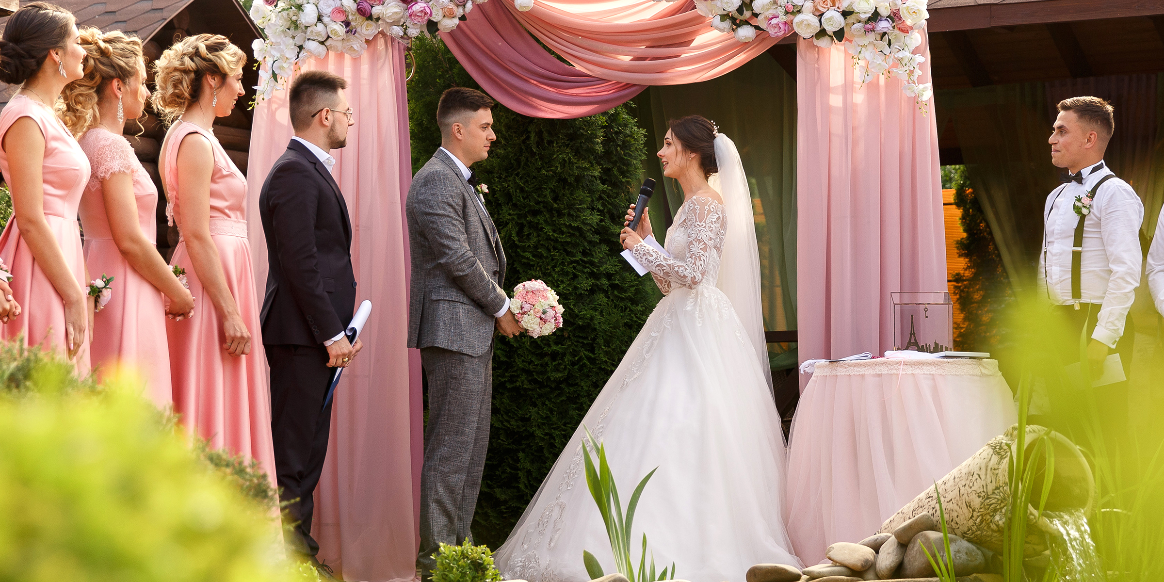 A bride and groom standing at the altar | Source: Shutterstock