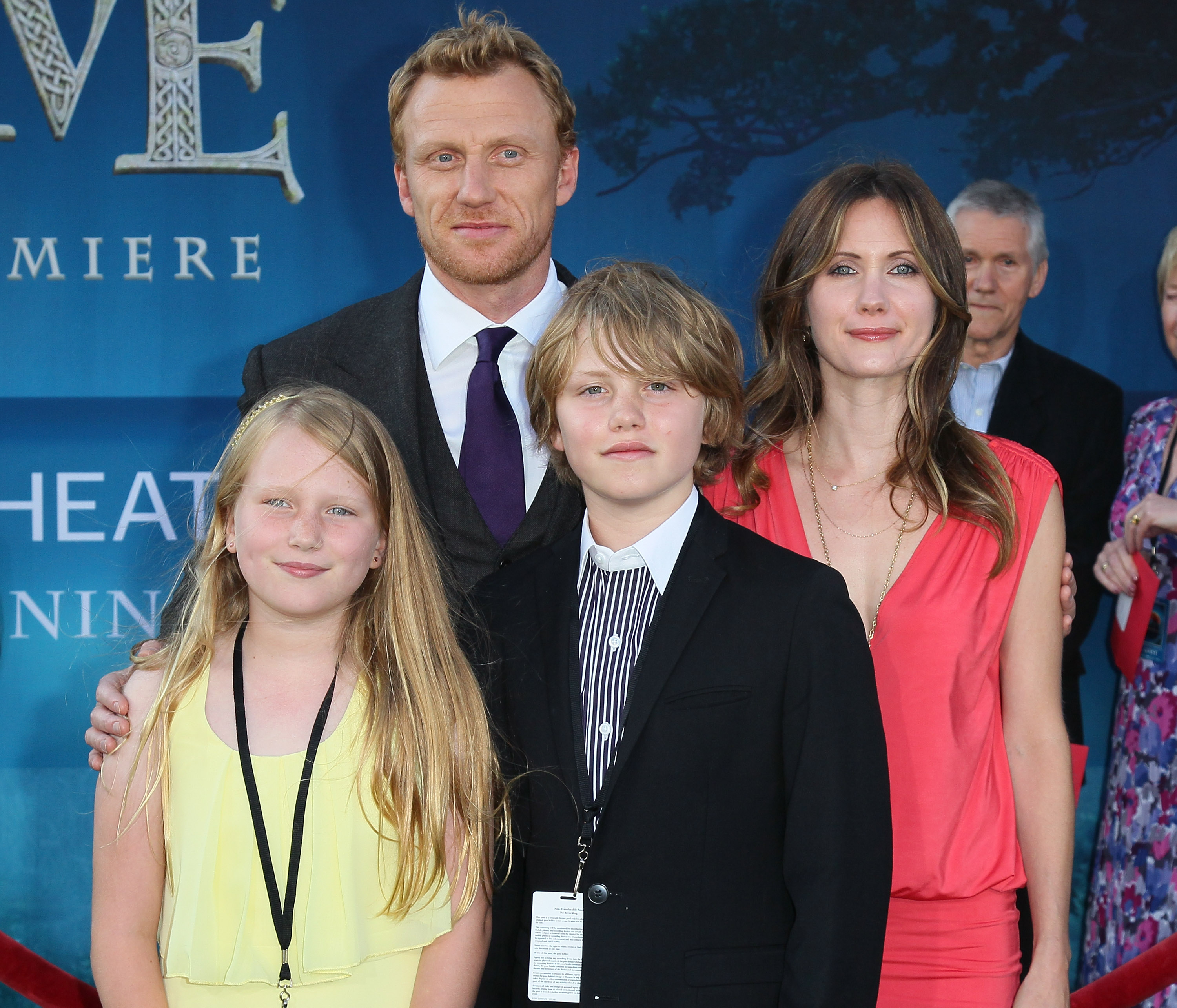 Actor Kevin McKidd, wife Jane Parker and children attend Film Independent's 2012 Los Angeles Film Festival premiere of Disney Pixar's "Brave" at the Dolby Theatre, on June 18, 2012, in Hollywood, California. | Source: Getty Images