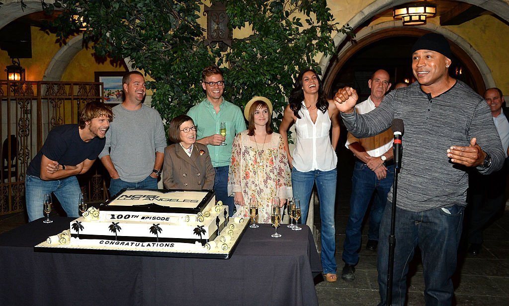  Eric Christian Olsen, Chris O'Donnell, Linda Hunt, Barrett Foa, Renee Felice Smith, Daniela Ruah, Miguel Ferrer and L.L. Cool J attend the CBS' "NCIS: Los Angeles" | Getty Images