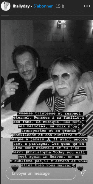 Photos de Johnny Hallyday et Christophe. dans la story de Laeticia Hallyday. | Photo : Getty Images Photos de Johnny Hallyday et Christophe. dans la story de Laeticia Hallyday. | Photo : Getty Images