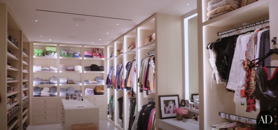 A view of Prinsloo's closet of the living room in Adam Levine and Behati Prinsloo's family home | Photo: YouTube/Architectural Digest